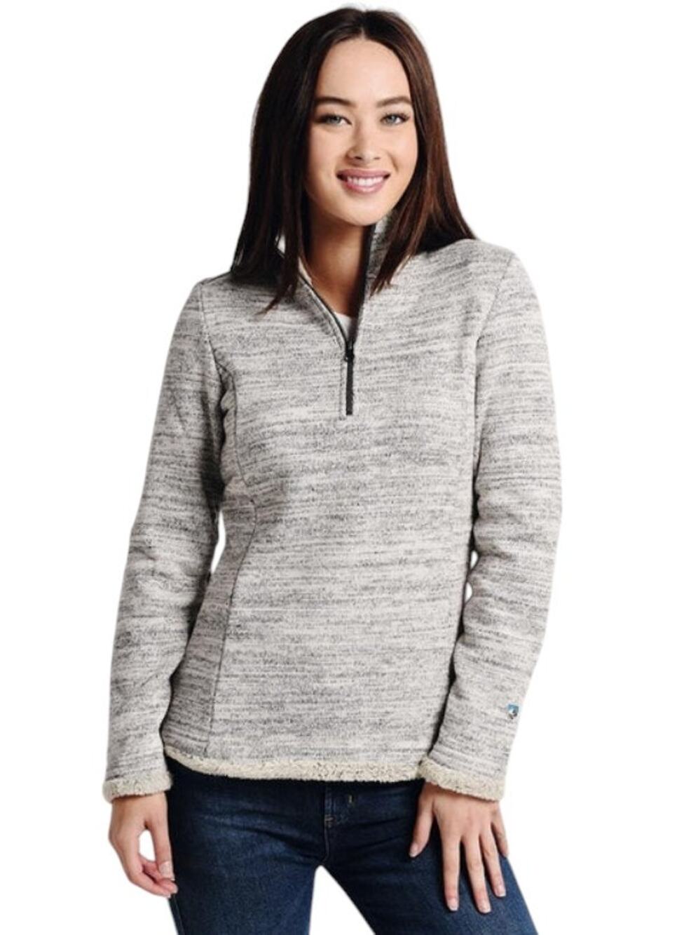 Kuhl Gray Women's Alaska 1/4 Quarter Zip Pullover Sweater